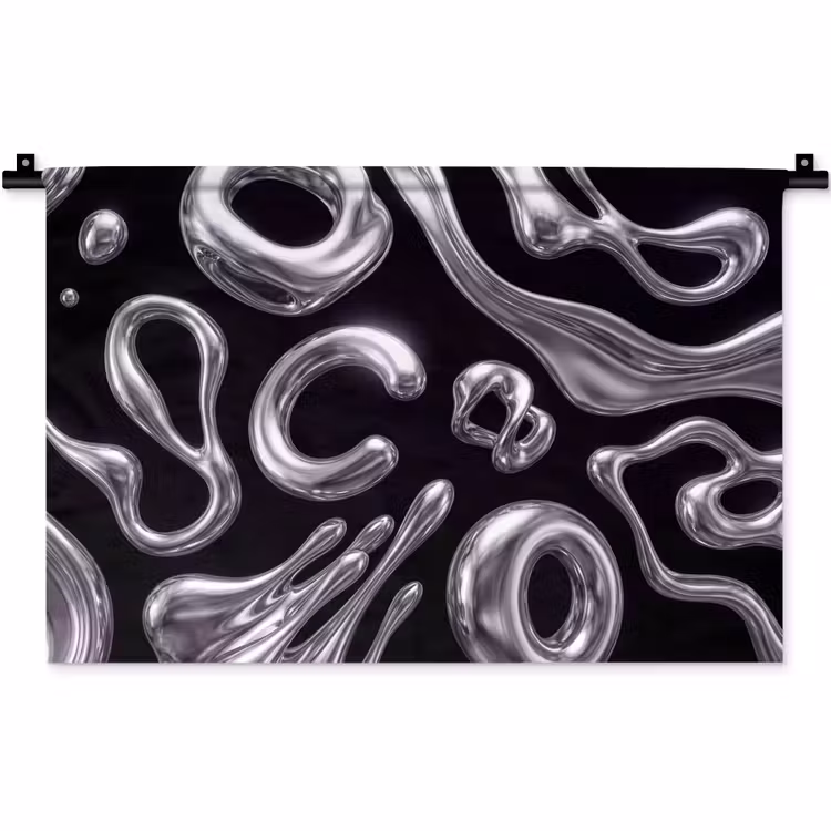 Wandteppich - Zusammenfassung – Formen – Silber — 1