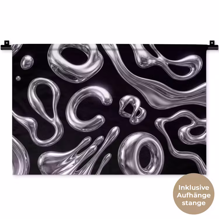 Wandteppich - Zusammenfassung – Formen – Silber — 9