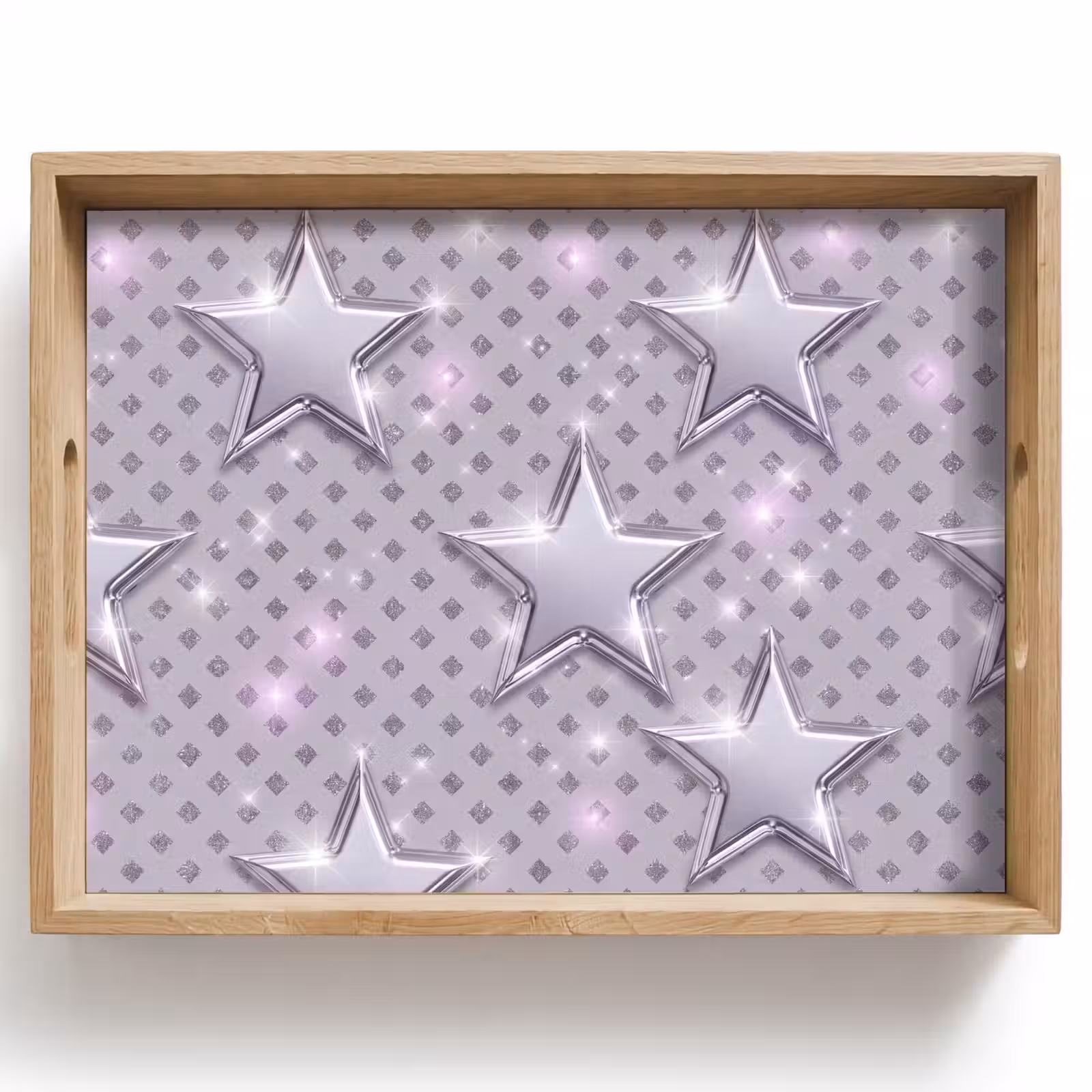 Tablett - Sterne – Silber – Abstrakt — 1