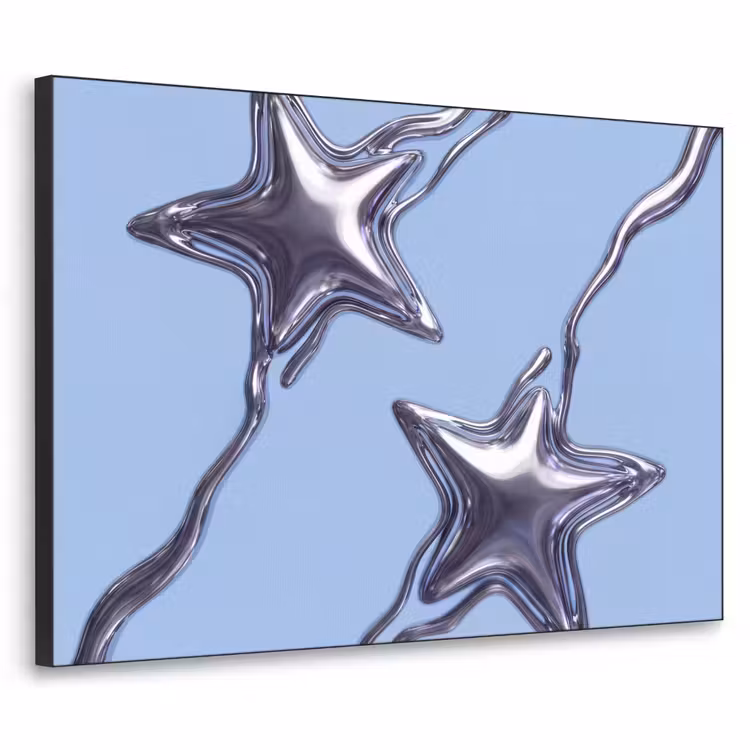 Art Frame - Sterne – Flüssig – Silber — 1