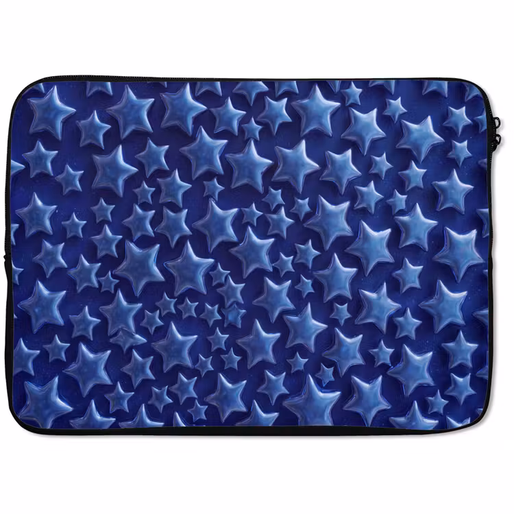 Laptop hülle - Muster mit blauen Sternen — 1