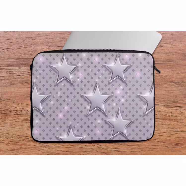 Laptop hülle - Sterne – Silber – Abstrakt — 2