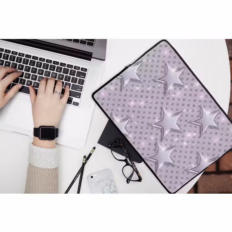 Laptop hülle - Sterne – Silber – Abstrakt — 3