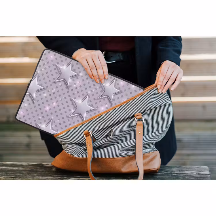 Laptop hülle - Sterne – Silber – Abstrakt — 4
