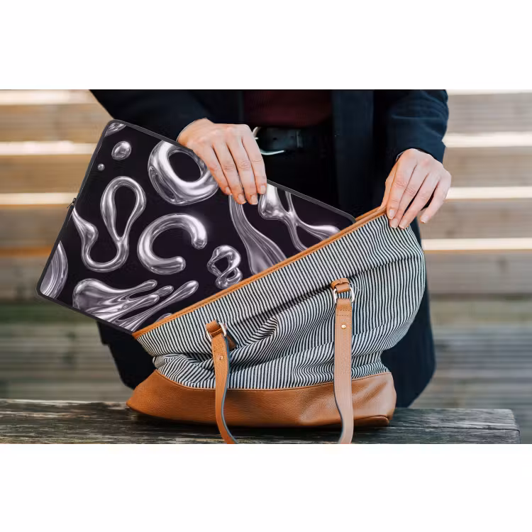 Laptop hülle - Zusammenfassung – Formen – Silber — 4