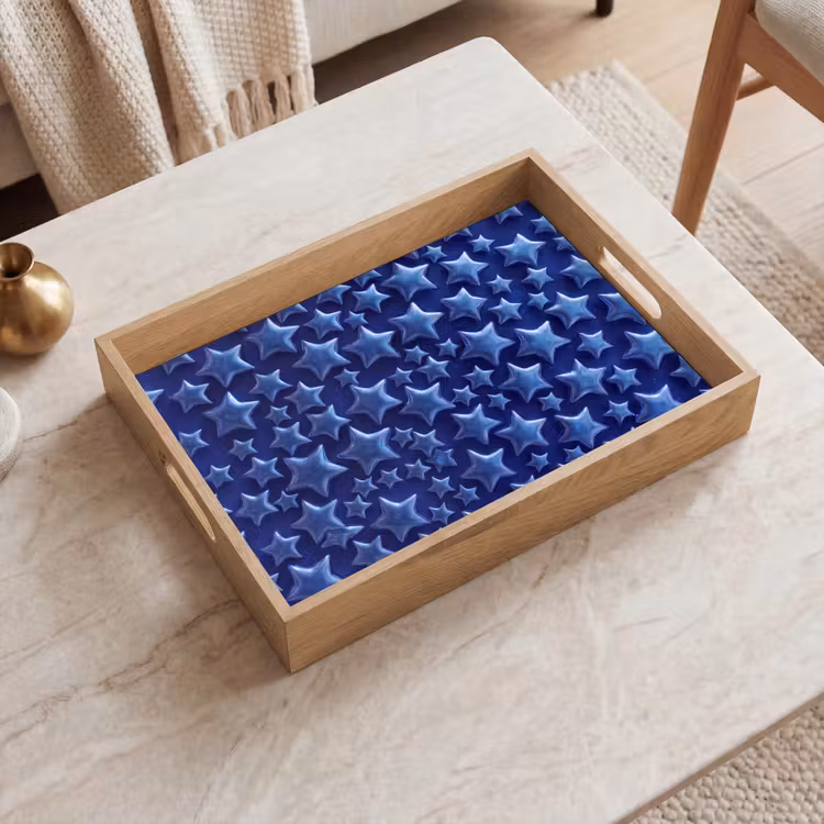 Tablett - Muster mit blauen Sternen — 2