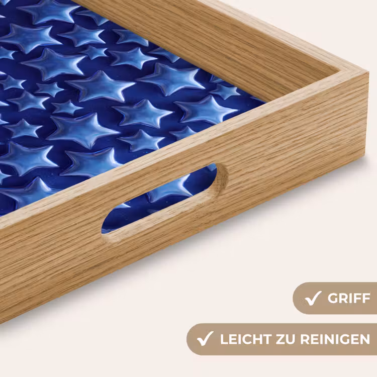 Tablett - Muster mit blauen Sternen — 5