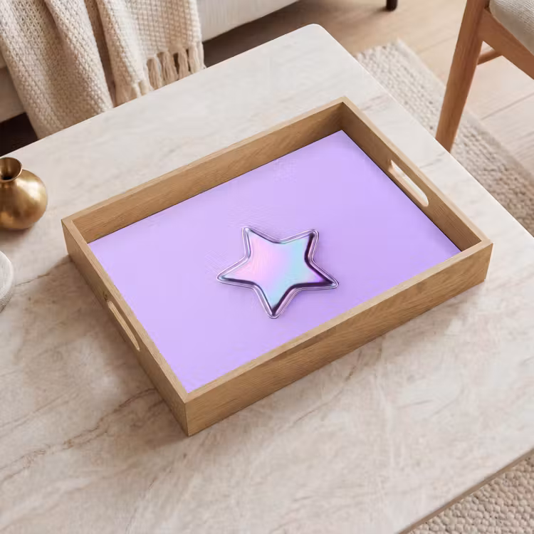 Tablett - Stern – Holografisch – Modern — 2