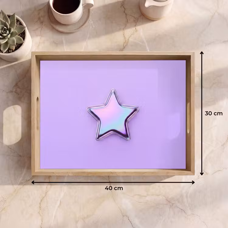 Tablett - Stern – Holografisch – Modern — 9