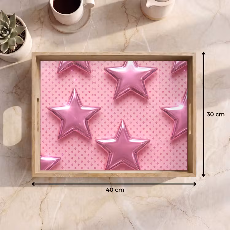 Tablett - Sterne – Rosa – Abstrakt — 9