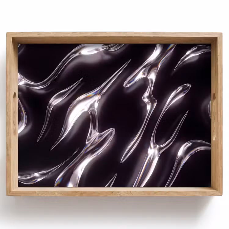 Tablett - Glas – Formen – Abstrakt — 1