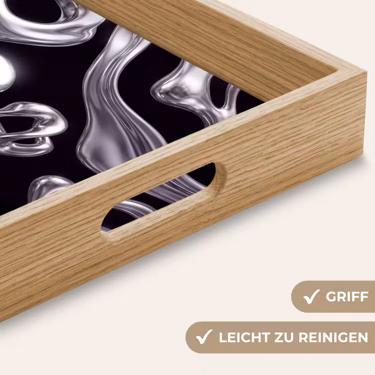 Tablett - Zusammenfassung – Formen – Silber — 5