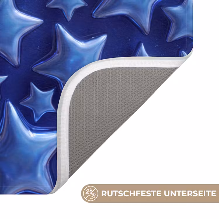 WC Vorleger - Muster mit blauen Sternen — 3