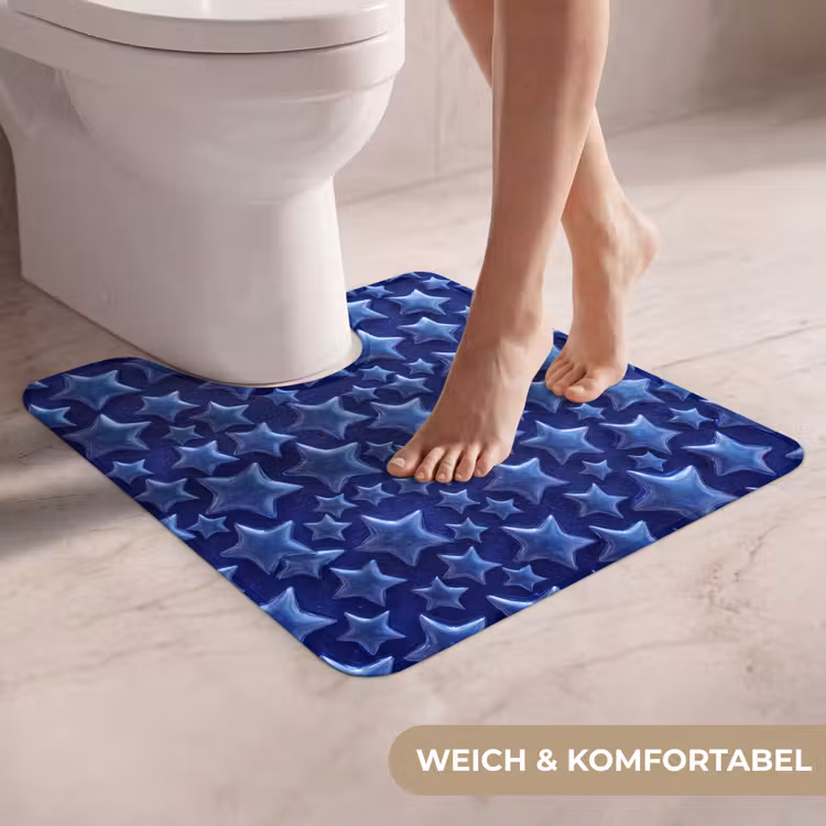 WC Vorleger - Muster mit blauen Sternen — 5