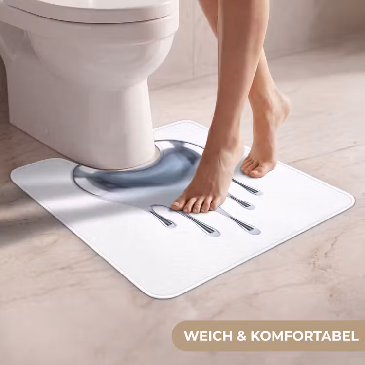 WC Vorleger - Silbernes Herz – Abstrakt — 5