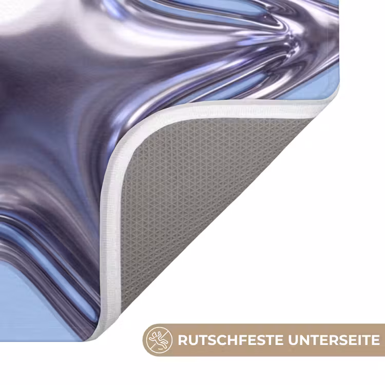 WC Vorleger - Sterne – Flüssig – Silber — 3
