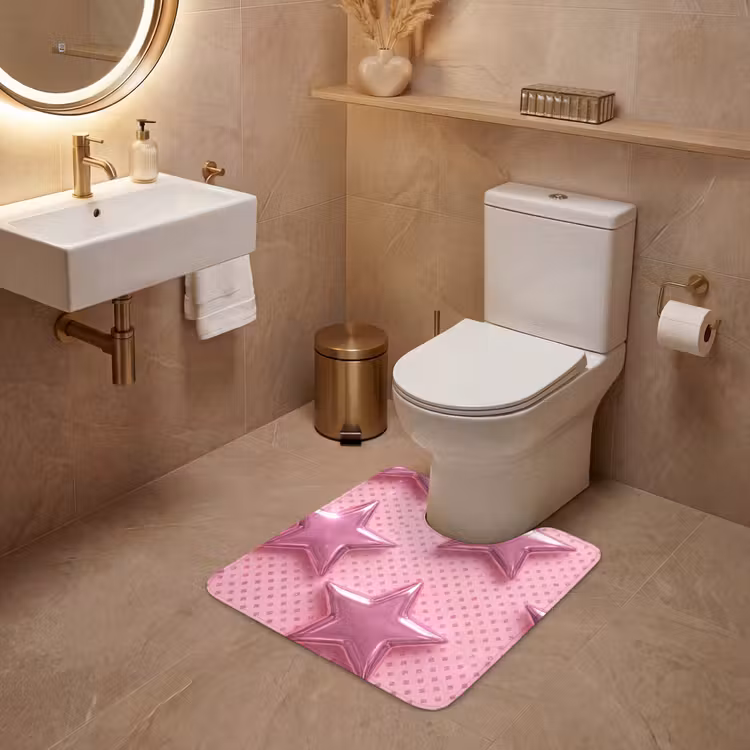 WC Vorleger - Sterne – Rosa – Abstrakt — 4