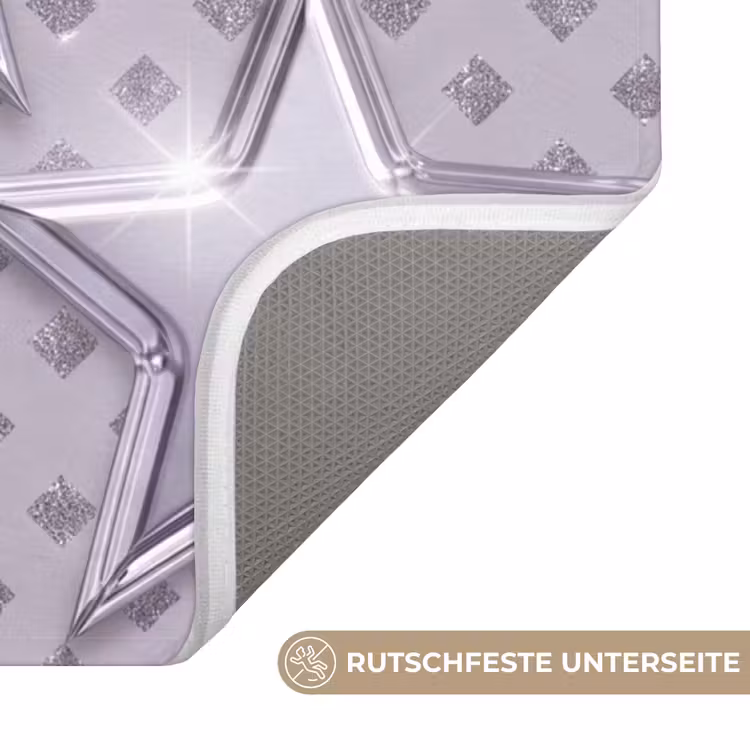 WC Vorleger - Sterne – Silber – Abstrakt — 3