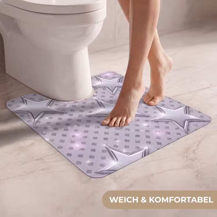WC Vorleger - Sterne – Silber – Abstrakt — 5