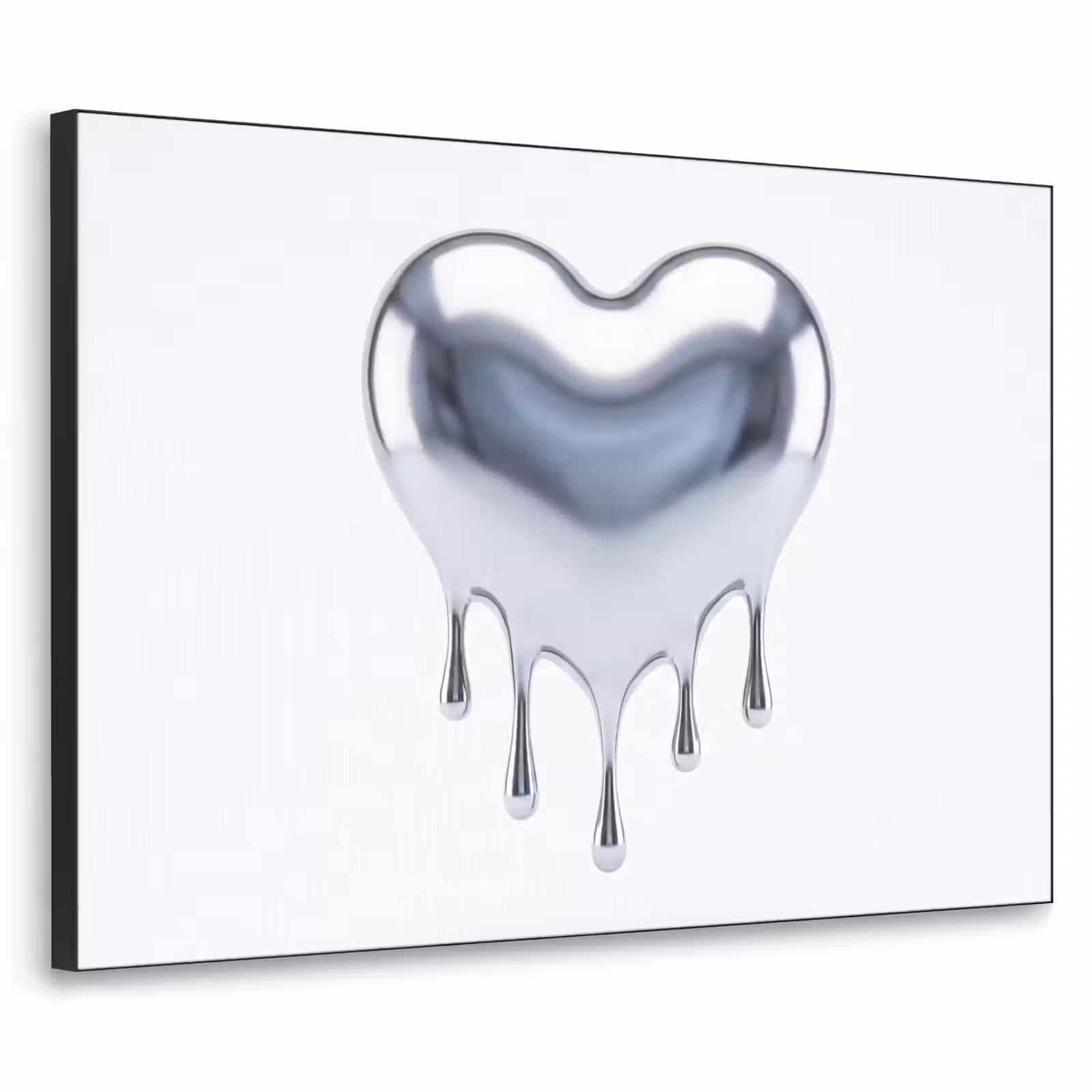 Art Frame - Silbernes Herz – Abstrakt — 1