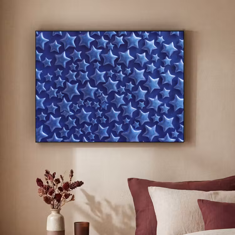 Art Frame - Muster mit blauen Sternen — 2