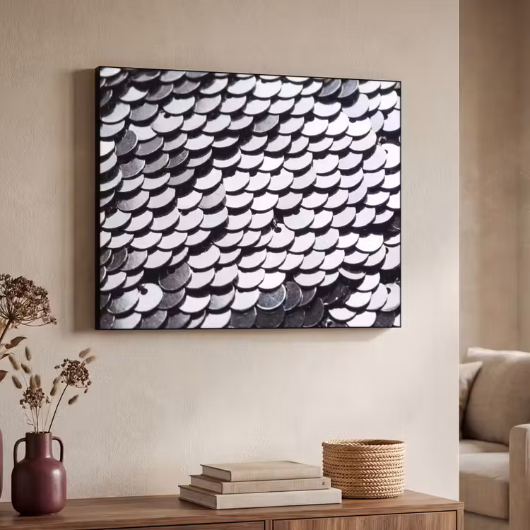 Art Frame - Pailletten – Silber – Muster — 3