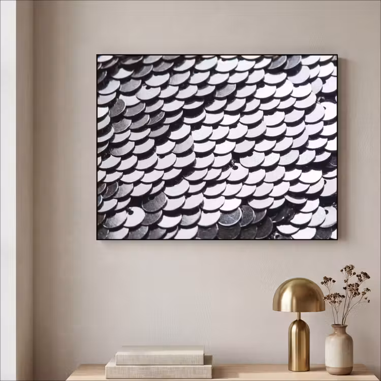 Art Frame - Pailletten – Silber – Muster — 4