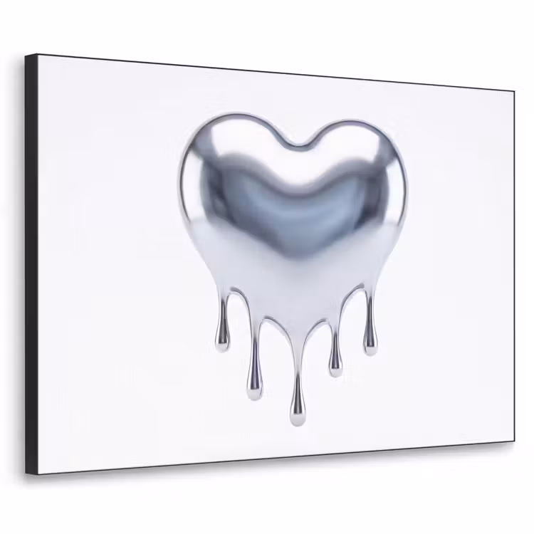 Art Frame - Silbernes Herz – Abstrakt — 1