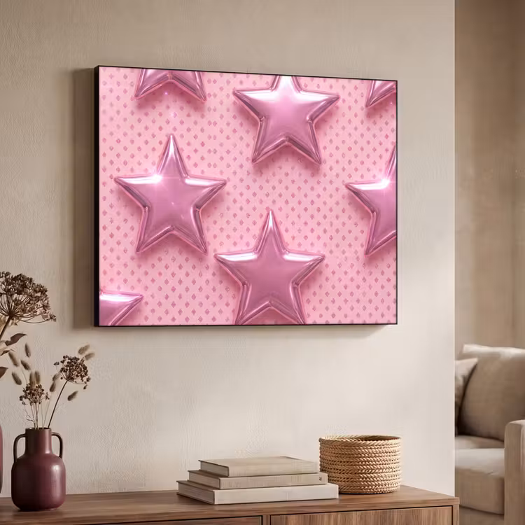 Art Frame - Sterne – Rosa – Abstrakt — 3