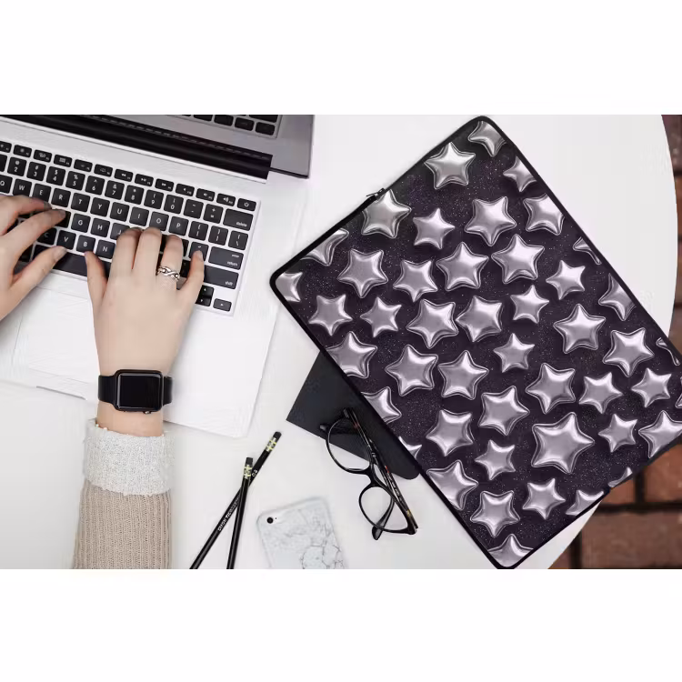 Laptop hülle - Sterne – Glänzend – Muster — 3