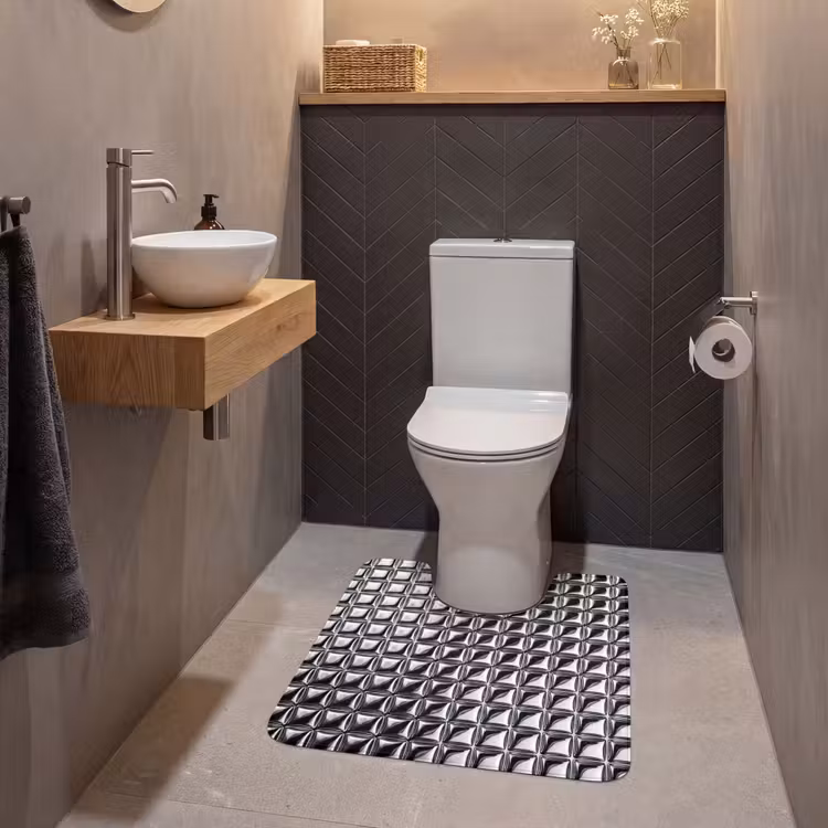 WC Vorleger - Muster – Abstrakt – Schwarz-Weiß — 2