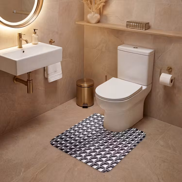 WC Vorleger - Muster – Abstrakt – Schwarz-Weiß — 4