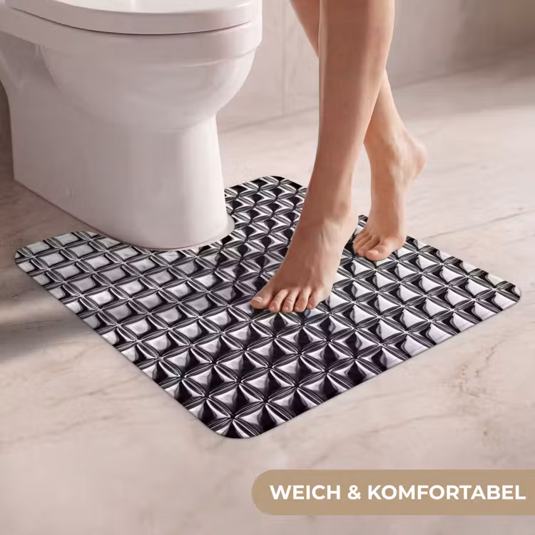 WC Vorleger - Muster – Abstrakt – Schwarz-Weiß — 5