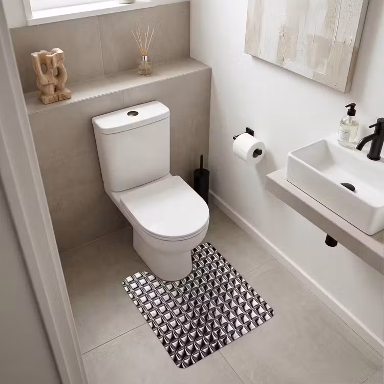 WC Vorleger - Muster – Abstrakt – Schwarz-Weiß — 6
