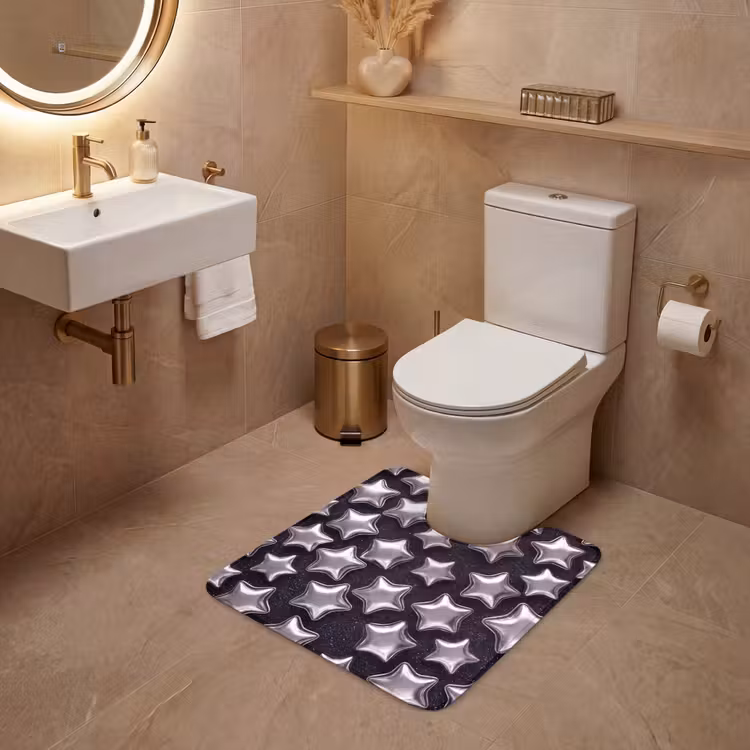 WC Vorleger - Sterne – Glänzend – Muster — 4