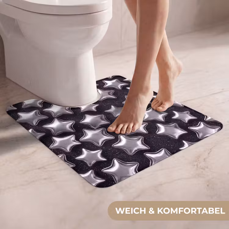 WC Vorleger - Sterne – Glänzend – Muster — 5