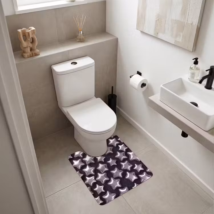 WC Vorleger - Sterne – Glänzend – Muster — 6