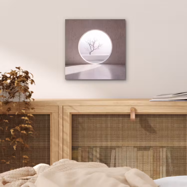 Alu-Dibond-Bild - Baum – Kreis – Modern — 4