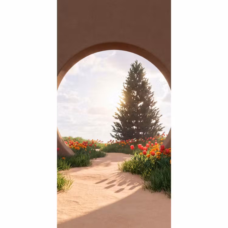 Tapete - Weg – Blumen – Natur — 2