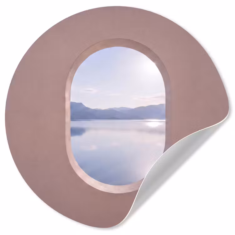 Runde Tapete - Landschaft – Wasser – Modern — 1