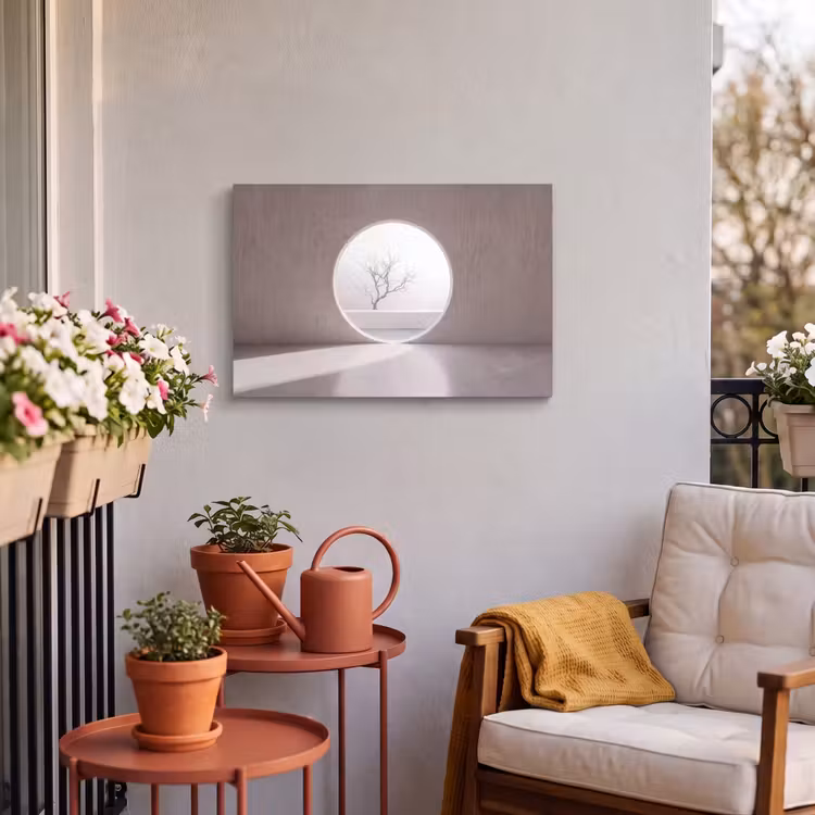 Outdoor Leinwand - Baum – Kreis – Modern — 3