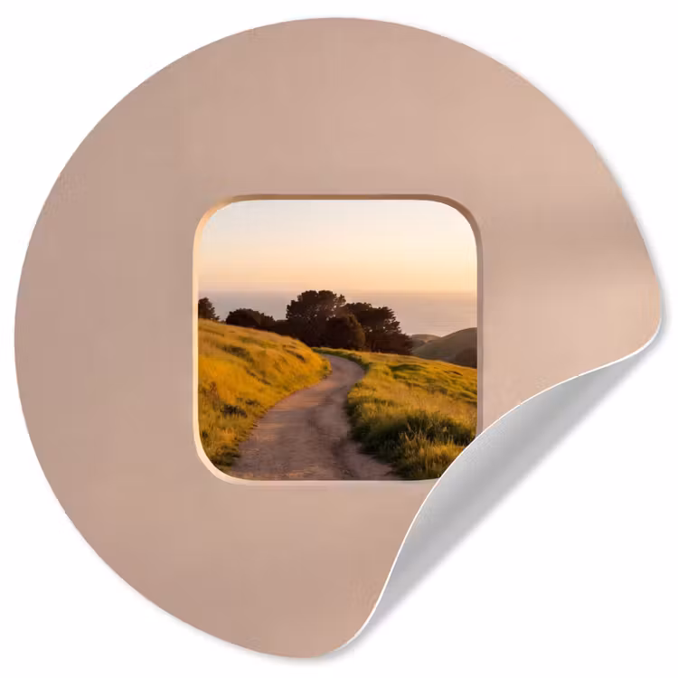 Runde Tapete - Aussicht – Küste – Natur — 1