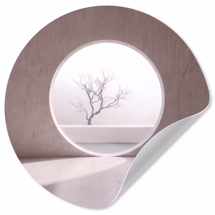 Runde Tapete - Baum – Kreis – Modern — 1