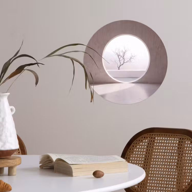 Runde Tapete - Baum – Kreis – Modern — 4