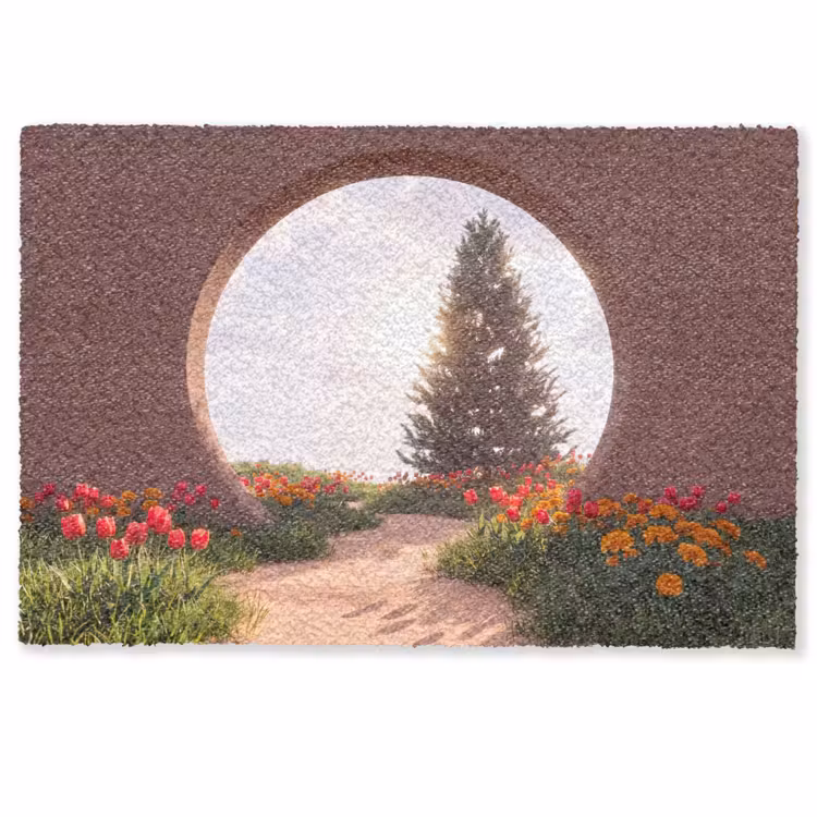 Fußmatte - Weg – Blumen – Natur — 1
