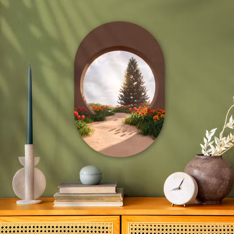 Forexbild Oval - Weg – Blumen – Natur — 3