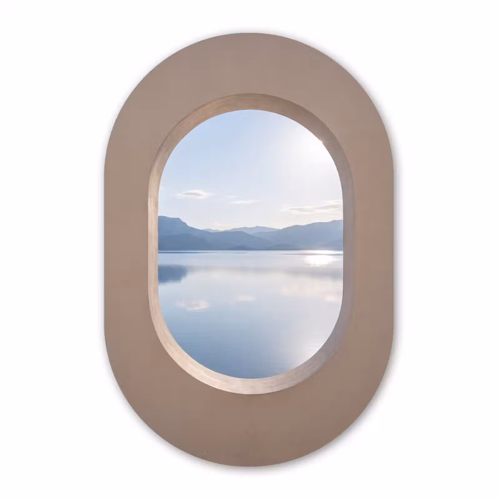 Glasbild Oval - Landschaft – Wasser – Modern — 1