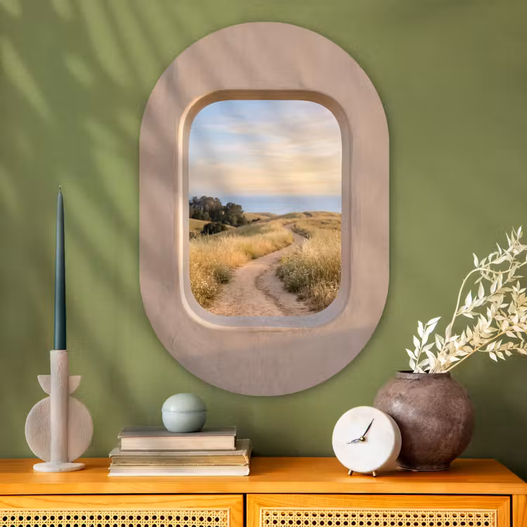 Glasbild Oval - Aussicht – Küste – Natur — 2