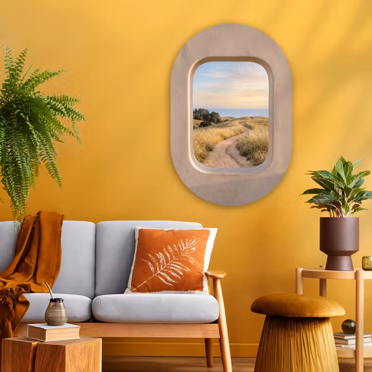 Glasbild Oval - Aussicht – Küste – Natur — 3