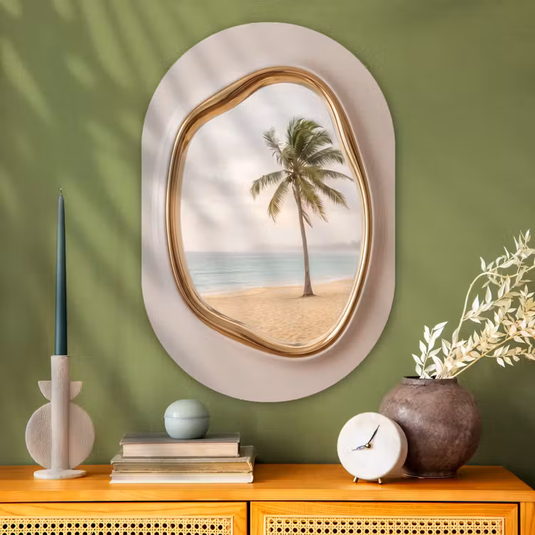Glasbild Oval - Tropisch – Landschaft – Küste — 2